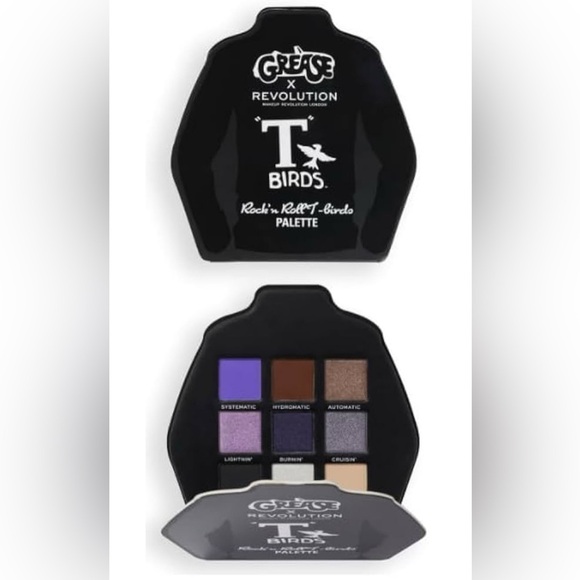 🖤💜REVOLUTION x GREASE🖤💜T Birds Rock'n Roll Shadow Palette 9 Shades/NIB - Picture 1 of 8